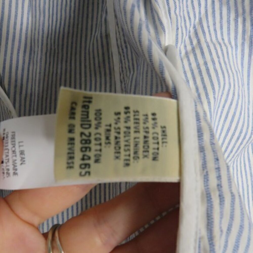 LL Bean unstructured striped blazer‎ - Picture 6 of 6